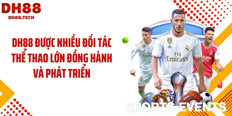 DH88 được nhiều đối tác thể thao lớn đồng hành và phát triển